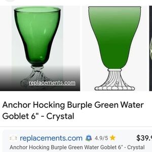 Vintage Anchor Hocking Burple Goblet